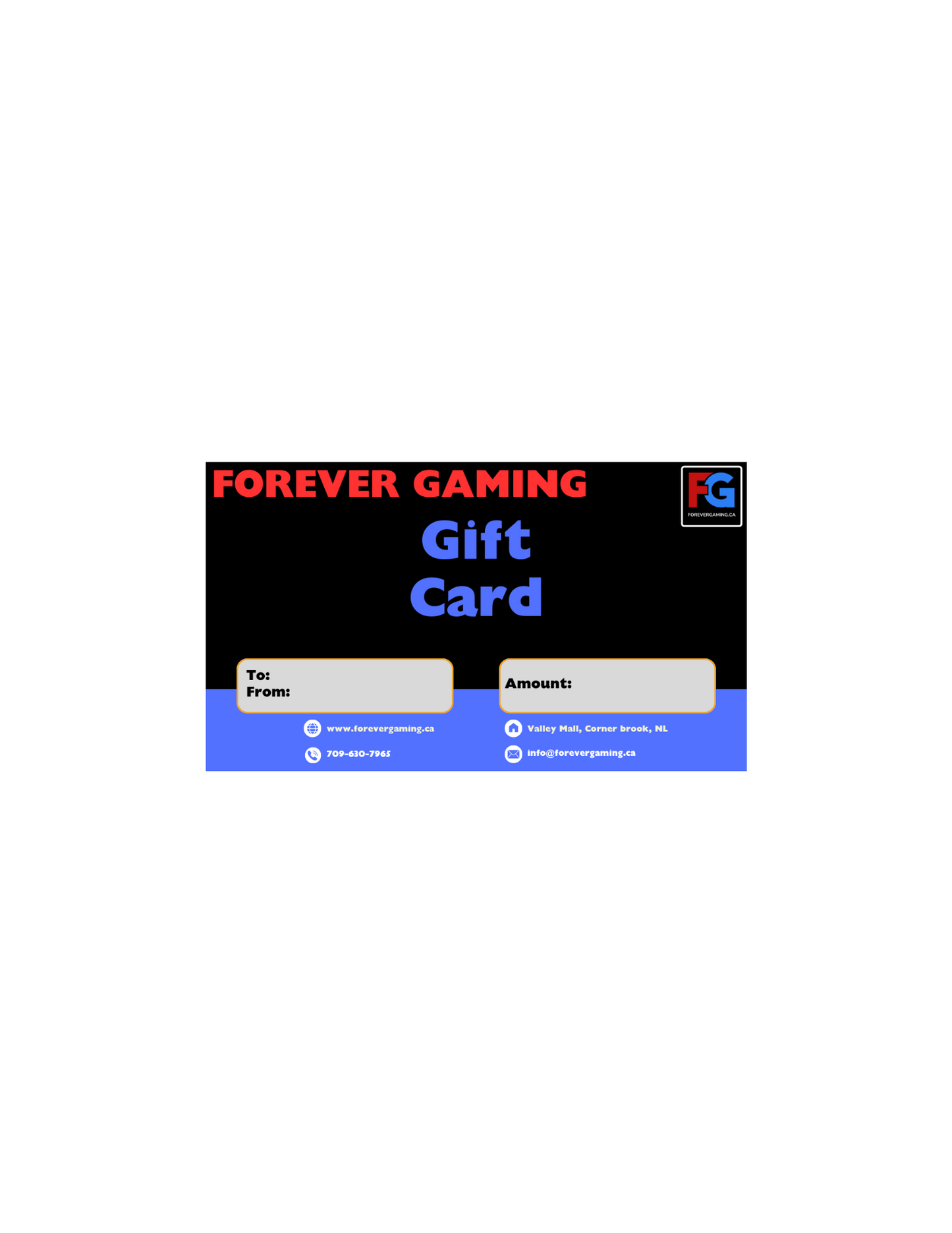 $10 Forever Gaming Gift Card